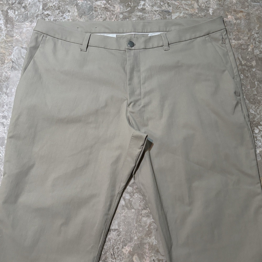 Lululemon Pants Mens 40 (fits 42x32) Khaki Tan ABC Slim Trouser Smooth Twill